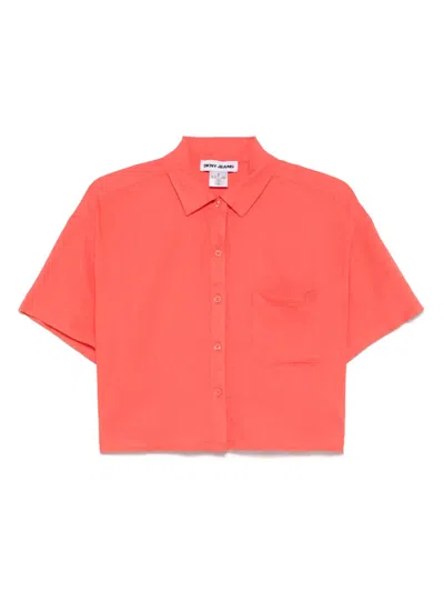 Dkny Cropped Shirt In Pink
