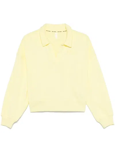Dkny Cropped Sweatshirt In Yellow