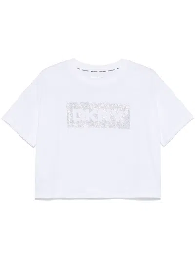 Dkny Cropped T-shirt In White