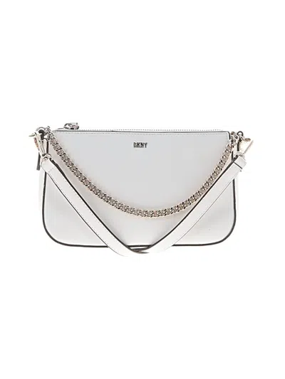 Pre-owned Dkny Crossbody Bag In White