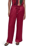 Dkny Crushed Drawstring Wide Leg Pants In Red