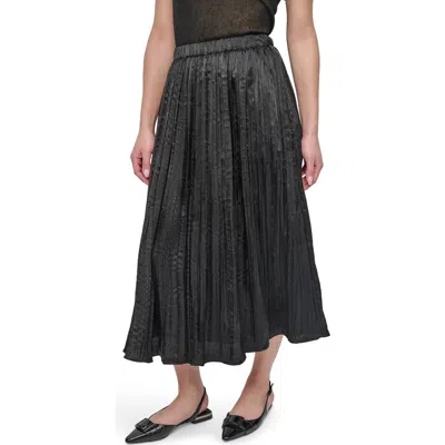 Dkny Crushed Pleated Midi Skirt