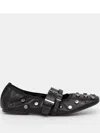 Dkny Crystal-embellished Ballerina Shoes In Black