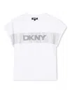 Dkny Crystal-embellished Cotton T-shirt In White