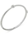 Dkny Crystal Spike Stone Bezel Polished Bangle Bracelet