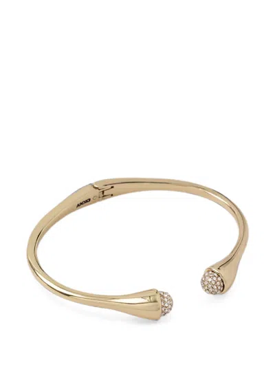 Dkny Crystal-embellished Cuff Bracelet In Gold