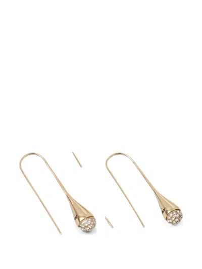 Dkny Crystal-embellished Drop Earrings In Gold