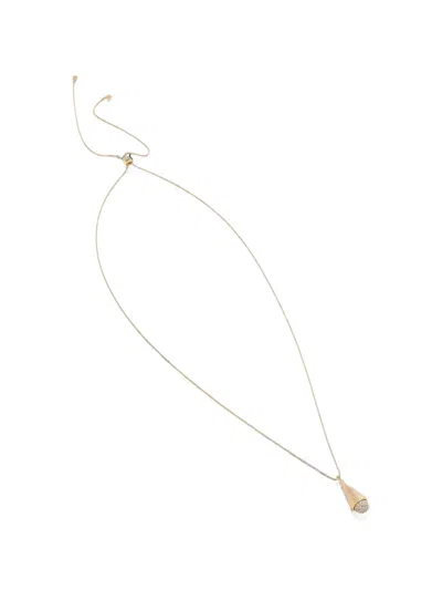Dkny Crystal-embellished Drop Necklace In Gold