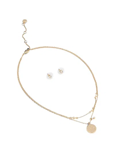 Dkny Crystal-embellished Necklace And Earrings Set In Multi