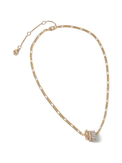 Dkny Crystal-embellished Ring-pendant Necklace In Gold