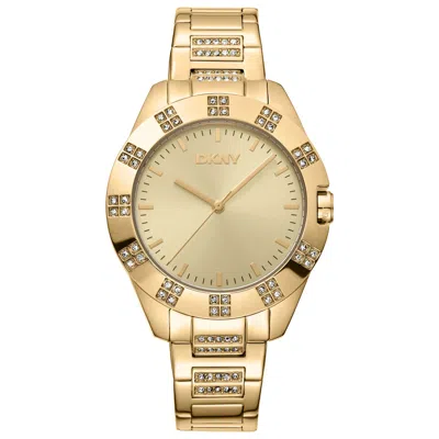 Dkny Crystal-set Gold Watch