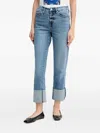 Dkny Cuffed Jeans In Blue