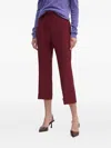 Dkny Cuffed Trousers In Burgundy