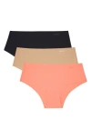 DKNY CUT ANYWHERE ASSORTED 3-PACK HIPSTER BRIEFS