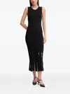 Dkny Cut-out Sleeveless Midi Dress In Black