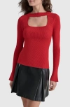 DKNY DKNY CUTOUT BELL SLEEVE SWEATER