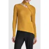 Dkny Cutout Detail Rib Sweater In Goldenrod