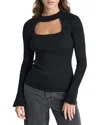 Dkny Cutout Sweater In Black