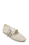 Dkny Dade Buckle Strap Mesh Ballet Flat