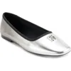 Dkny Daine Ballet Flat In Pewter,silver