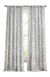 Dkny Dandelion Floral Print Set Of 2 Poletop Curtain Panels In Grey