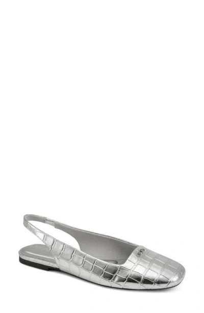 Dkny Darrow Slingback Flat In Silver