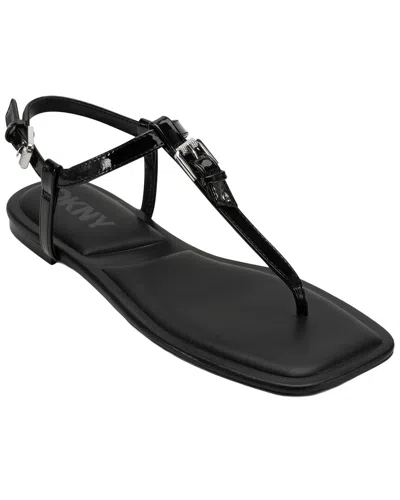 Dkny Datto Flat Thong Sandal In Black