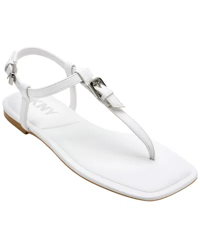 Dkny Datto Flat Thong Sandal In White