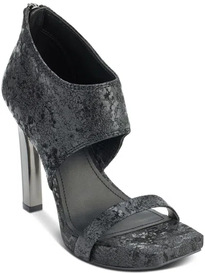 Dkny Dava Womens Leather Square Toe Heels In Black