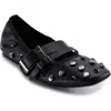 Dkny Crystal-embellished Ballerina Shoes In Black