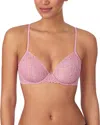 Dkny Deco Underwire Lace Balconette Bra In Purple