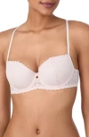 Dkny Deco Underwire Lace Balconette Bra In Pink