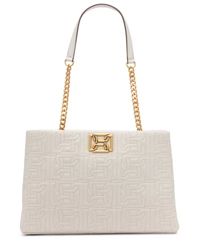 Dkny Delanie Leather Tote In White