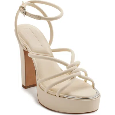 Dkny Delicia Ankle Strap Platform Sandal In Neutral