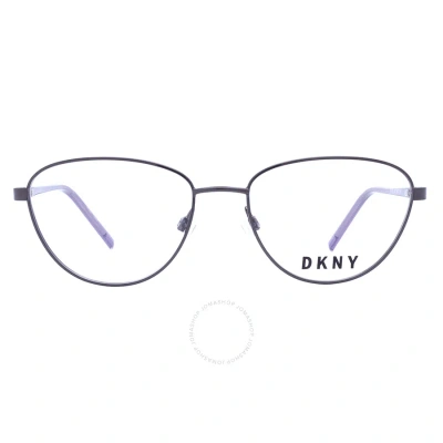 Dkny Demo Oval Ladies Eyeglasses Dk3005 033 53 In Gun Metal / Gunmetal