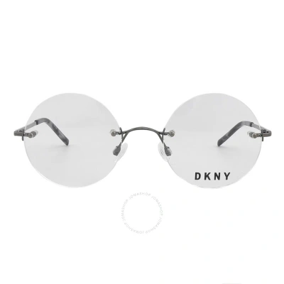 Dkny Demo Round Ladies Eyeglasses Dk1019 033 50 In Gun Metal / Gunmetal
