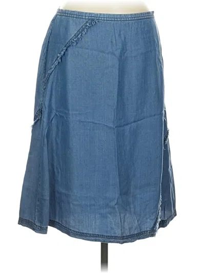 Pre-owned Dkny Denim Skirt In Blue