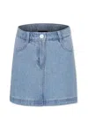 Dkny Denim Skirt For Girl With Sequins In Denim