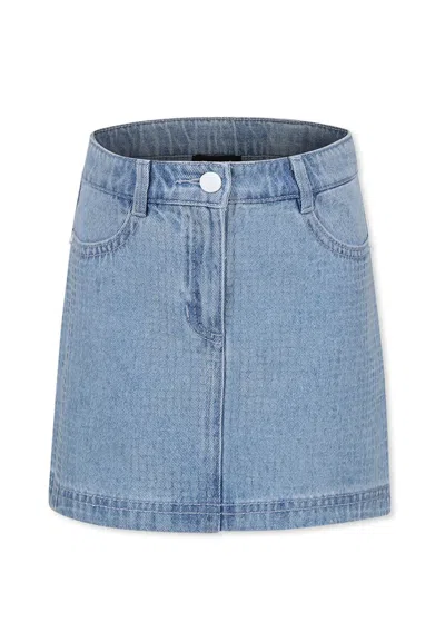 Dkny Kids' Denim Skirt For Girl With Sequins