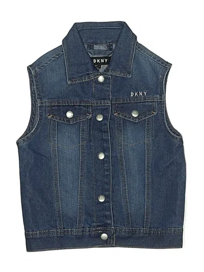 Pre-owned Dkny Kids' Denim Vest In Blue