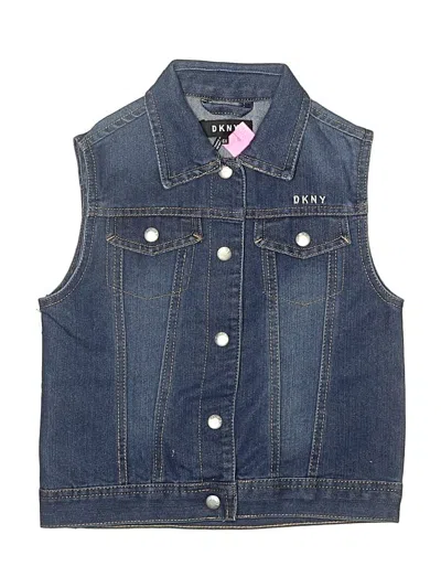 Pre-owned Dkny Kids' Denim Vest In Blue