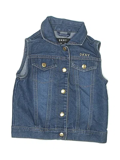 Pre-owned Dkny Kids' Denim Vest In Blue