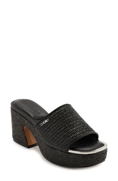 Dkny Desirae Platform Sandal In Black