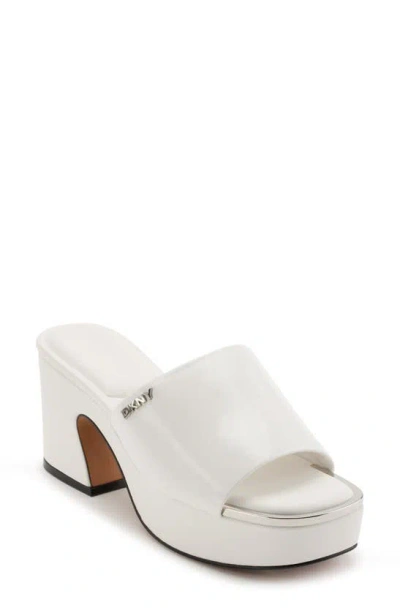 Dkny Desirae Platform Sandal In White