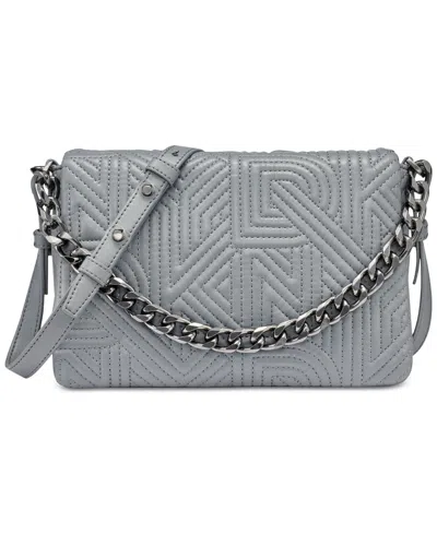 Dkny Desiree Small Flap Crossbody In Dark Gray
