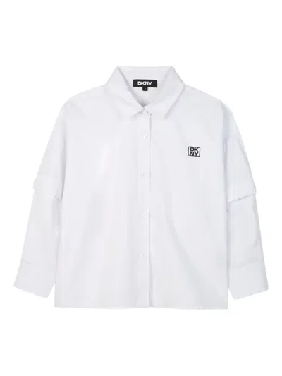 Dkny Kids' Hemd Mit Abnehmbaren Ärmeln In White