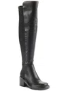 Dkny Dina Otk Boot Womens Faux Leather Pull On Over-the-knee Boots In Black