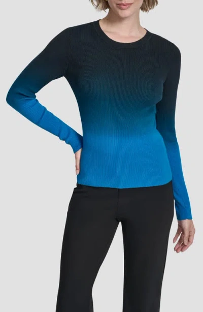 Dkny Dip Dye Sweater In Blue