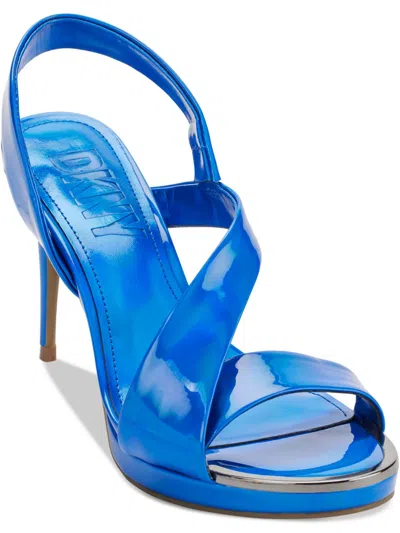 Dkny Women's Diva Asymmetrical Slingback Stiletto Sandals In Blue