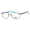 Dkny Ladies Grey Rectangular Eyeglass Frames Dk1035 In Silver